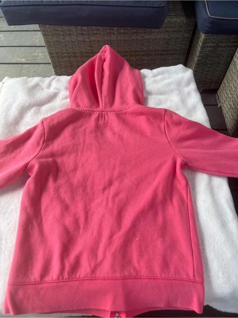 GAP Pink Hooded Zip-Up Sweatshirt with White Logo